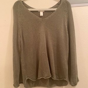 H&M green sweater: L